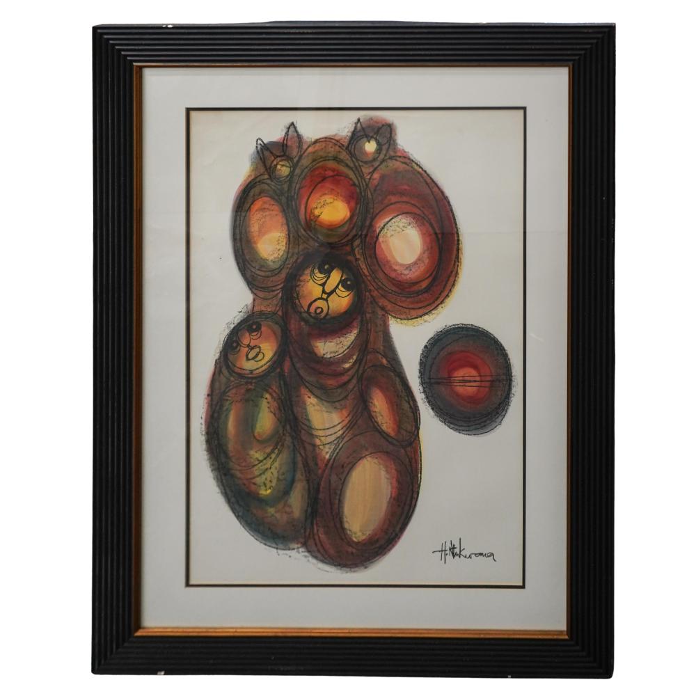 Hargreaves Ntukwana (1938-1999, South African) Signed Mixed Media "Mother and Child" Artwork sold by Akiba Galleries, lot 402 — auction record photograph
