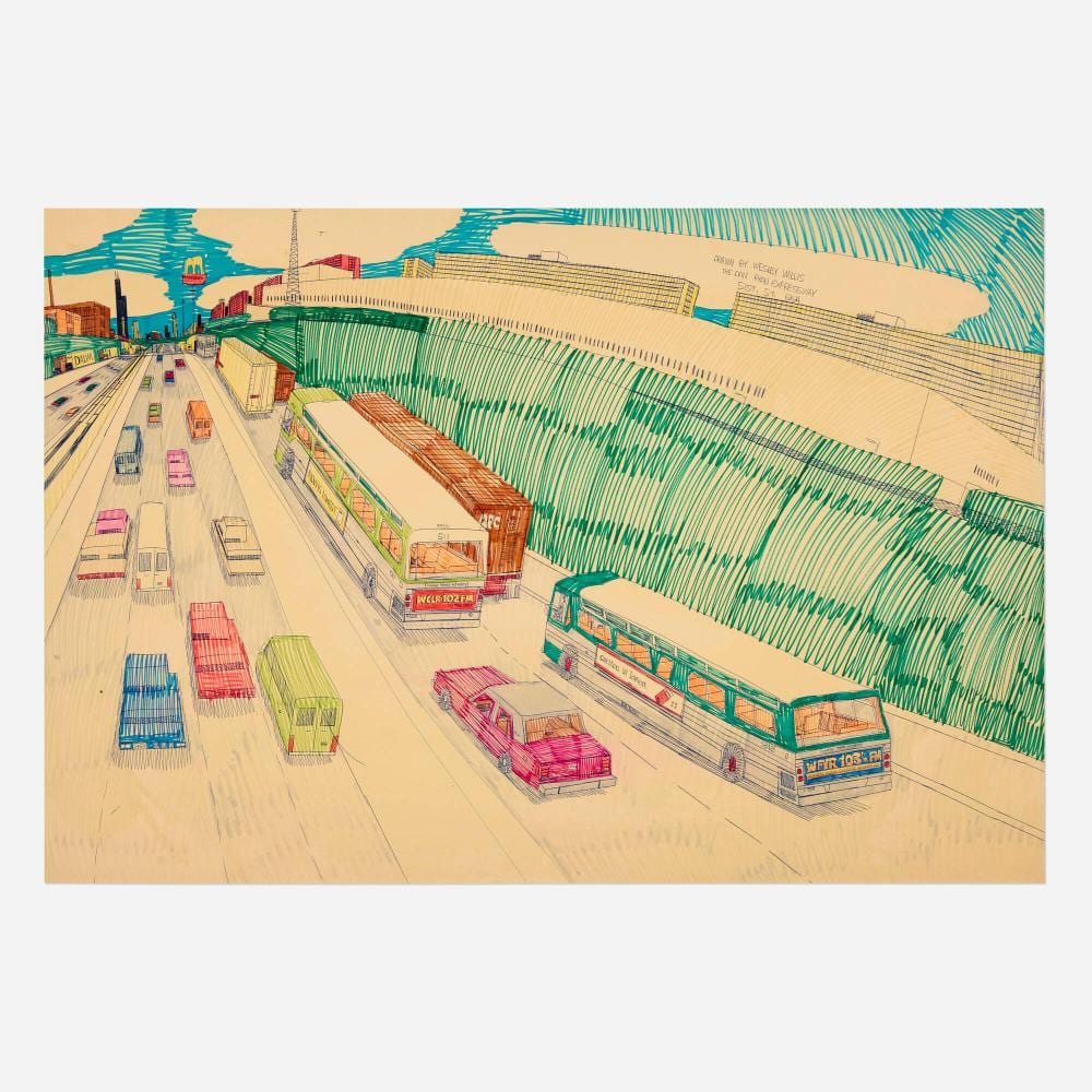 Wesley Willis comparable auction result: wesley willis the dan ryan expressway 51st st