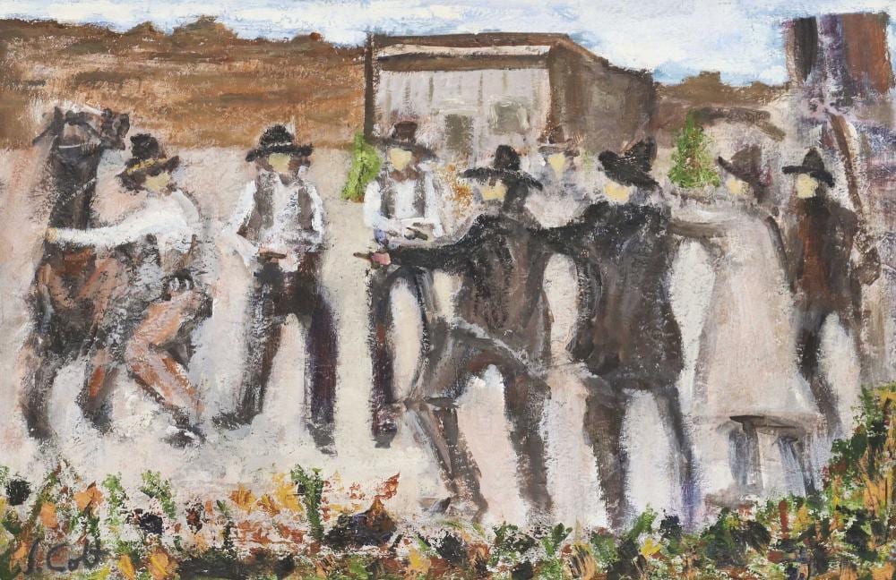 james lee colt 1922 2005 painting the quick draw · Austin Auction Gallery · 2025-06-20 James Lee Colt comparable auction result: james lee colt 1922 2005 painting the quick draw