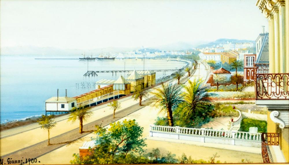 Yves Gianni comparable auction result: yves gianni italy 19 20c watercolor painting antique