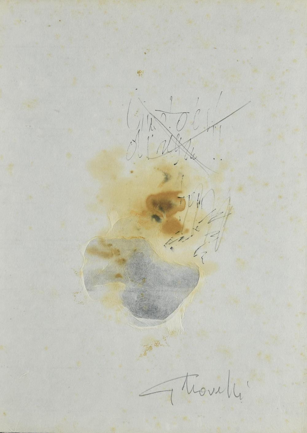 Gastone Novelli comparable auction result: gastone novelli 1925 1968 giusto e chi disegn