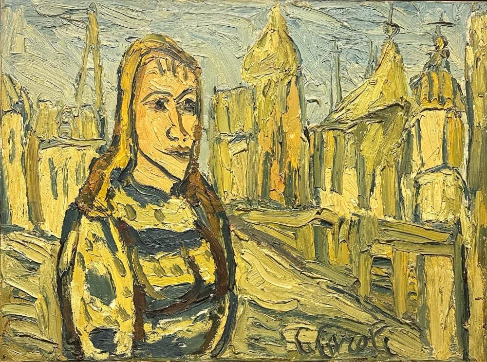 Carlo Caroli comparable auction result: carlo caroli napoli 1920 anzio 2008 donna in citta