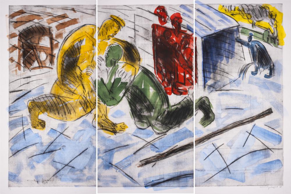 Oleg Kudryashov comparable auction result: oleg kudryashov 1932 2022 the prodigal son no 2363 triptych