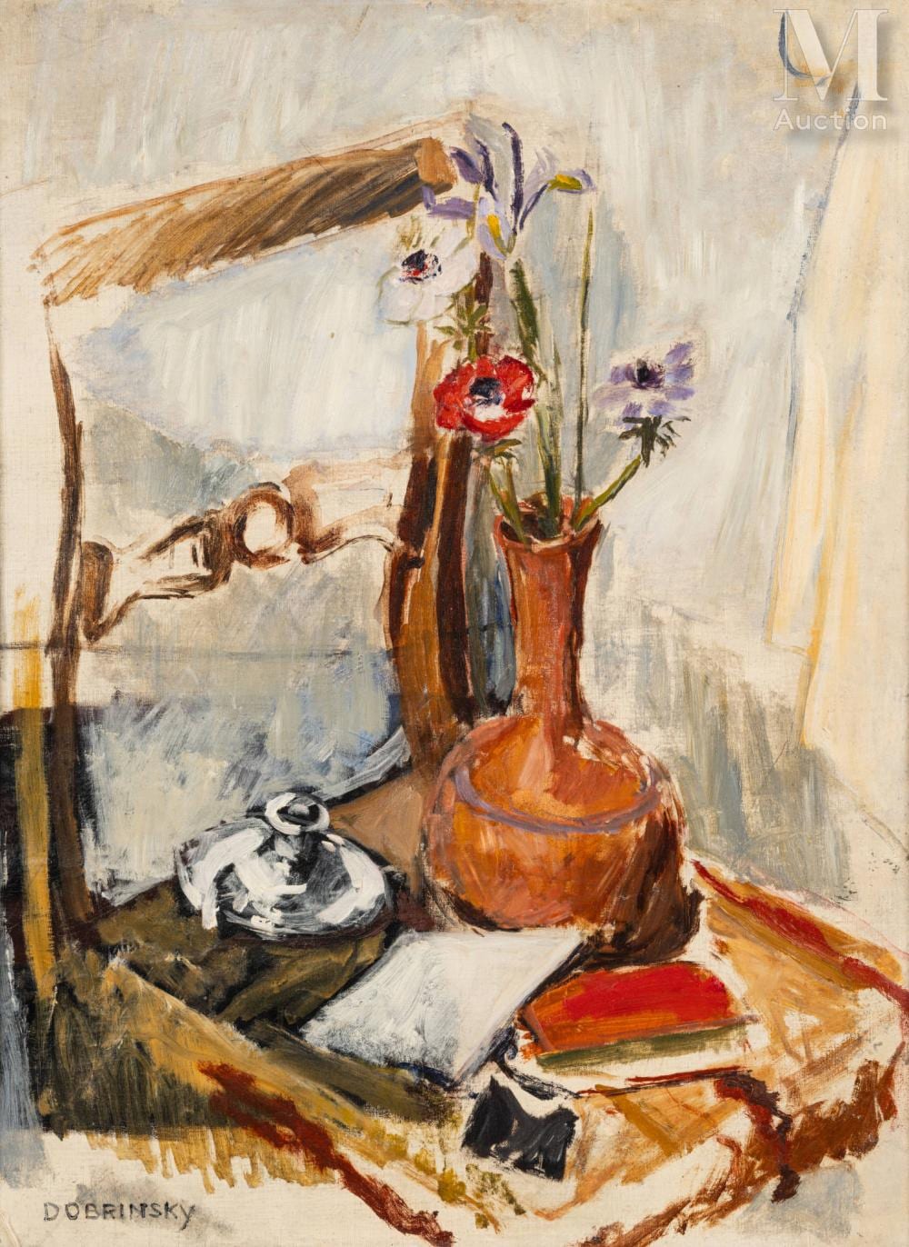 isaac dobrinsky makaroff 1891 paris 1973 nature morte aux fleurs · Millon & Associes · 2025-06-27 Isaac Dobrinsky comparable auction result: isaac dobrinsky makaroff 1891 paris 1973 nature morte aux fleurs
