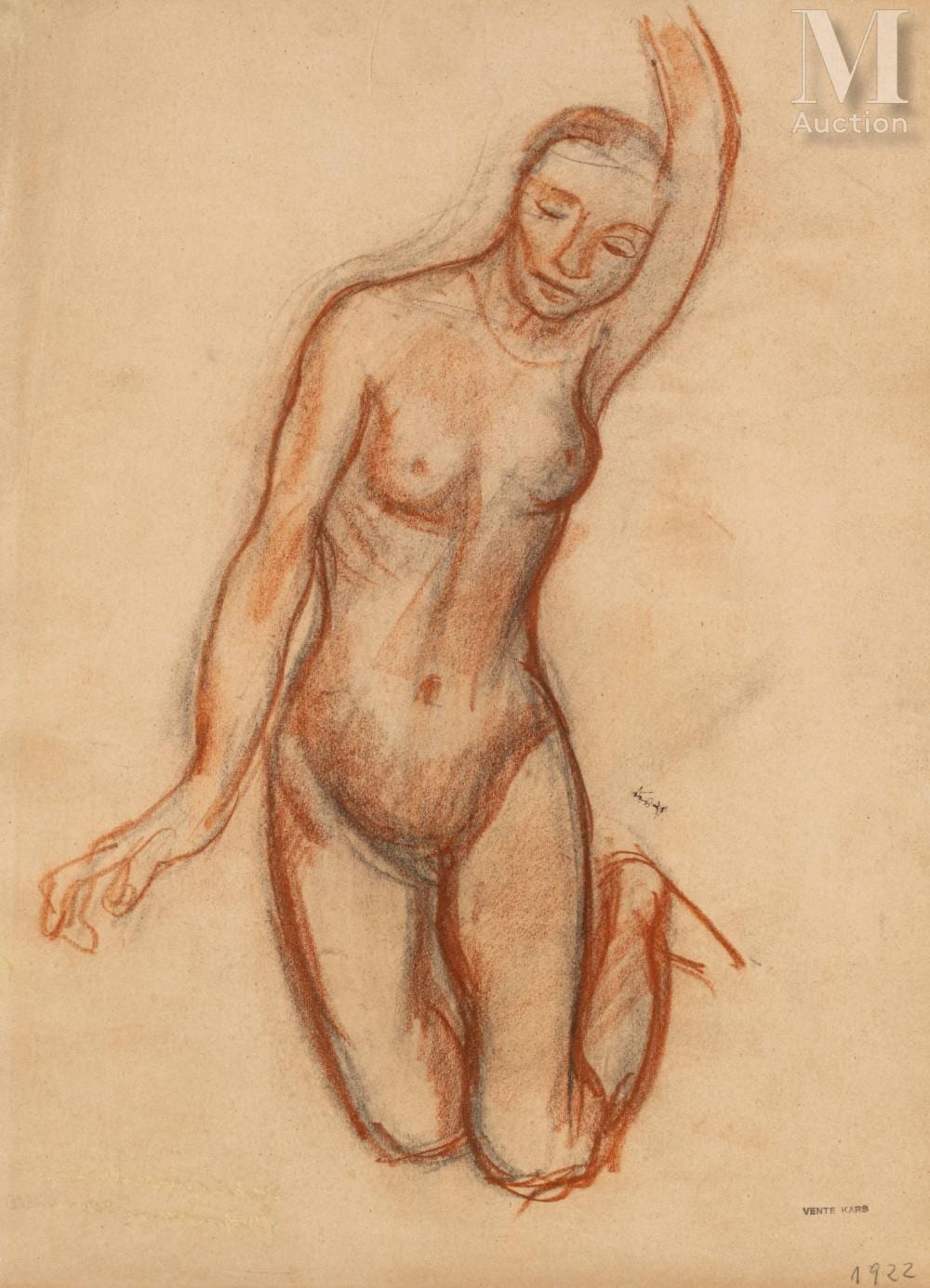 Georges Kars comparable auction result: georges kars kralupy 1880 gen ve 1945 etude pour le tableau mo se sauv des eaux
