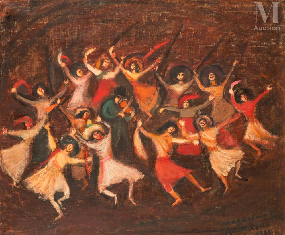 Magdalena Radulescu comparable auction result: magdalena radulescu r mnicu v lcea 1902 paris 1983 les danseurs