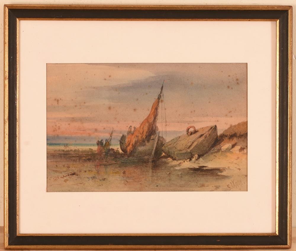 George James Knox comparable auction result: george james knox 1810 1897 beached vessel