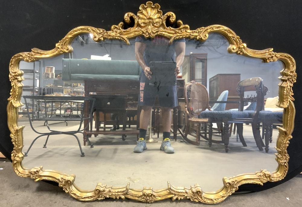 CAROLINA MIRROR CO Ornate Giltwood Style XL Mirror sold by The Benefit Shop Foundation Inc., lot 778 — auction record photograph