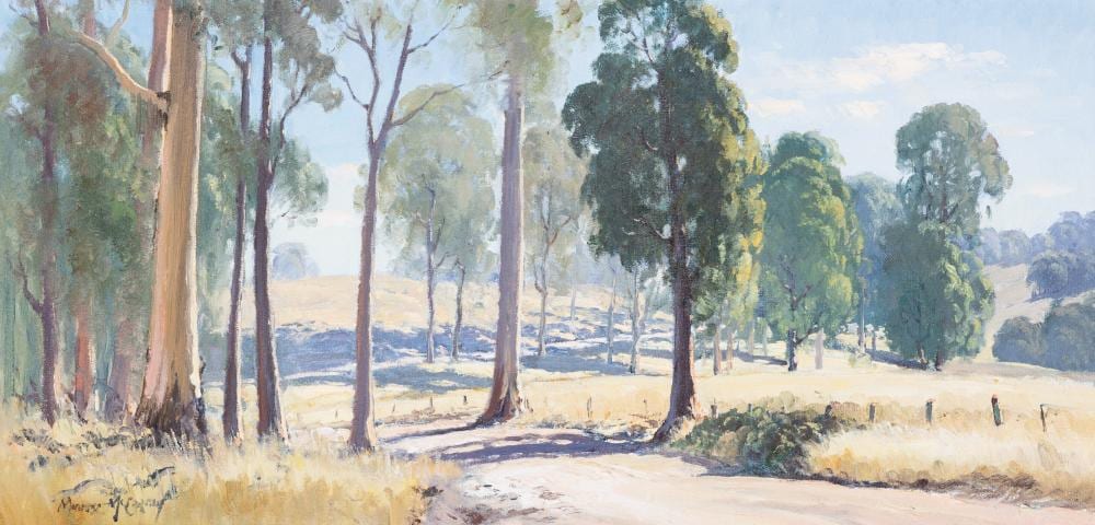Michael McCarthy comparable auction result: michael mccarthy born 1940 roadside gums wee jasper country