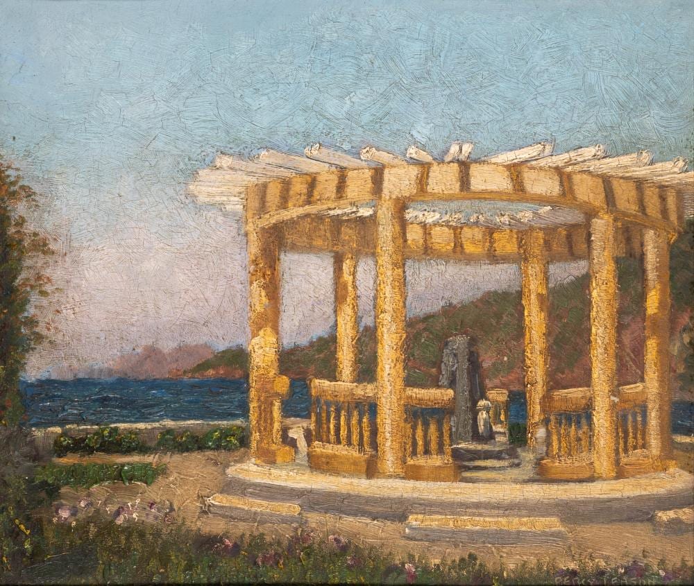 Percy Leason comparable auction result: percy leason 1889 1959 original band rotunda at balmoral beach sydney circa 1930