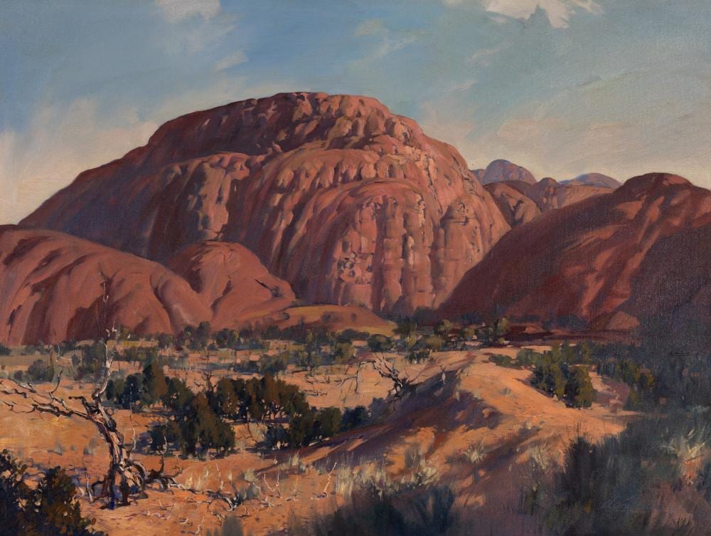 Alan Grieve comparable auction result: alan grieve 1910 1970 approach to katajuta the olgas