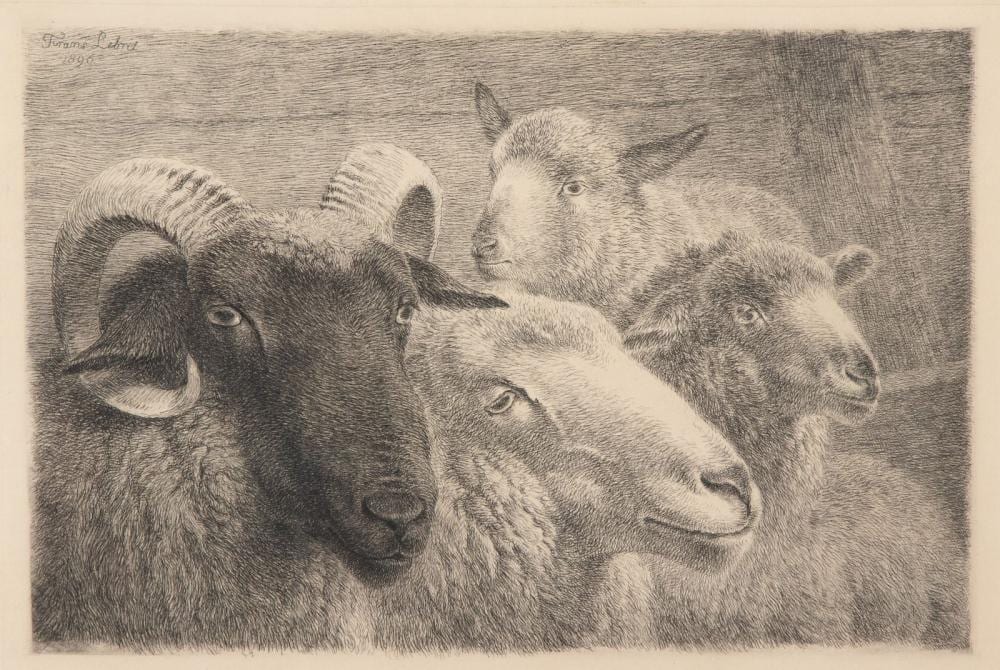Frans Lebret comparable auction result: frans lebret 1820 1909 ram en ooien in kooi