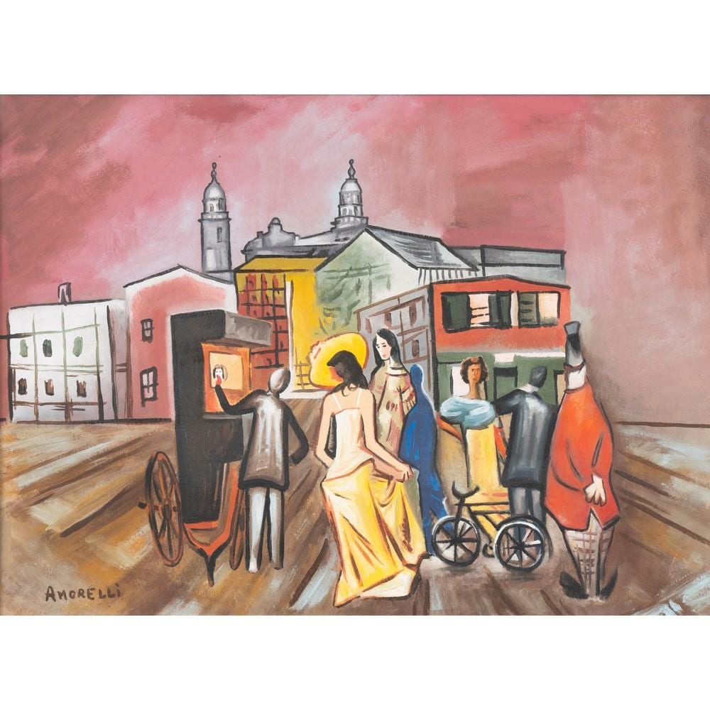 alfonso amorelli olio e tempera su cartoncino app tavoletta · Benedetto Trionfante Auction House s.r.l · 2025-06-20 Alfonso Amorelli comparable auction result: alfonso amorelli olio e tempera su cartoncino app tavoletta