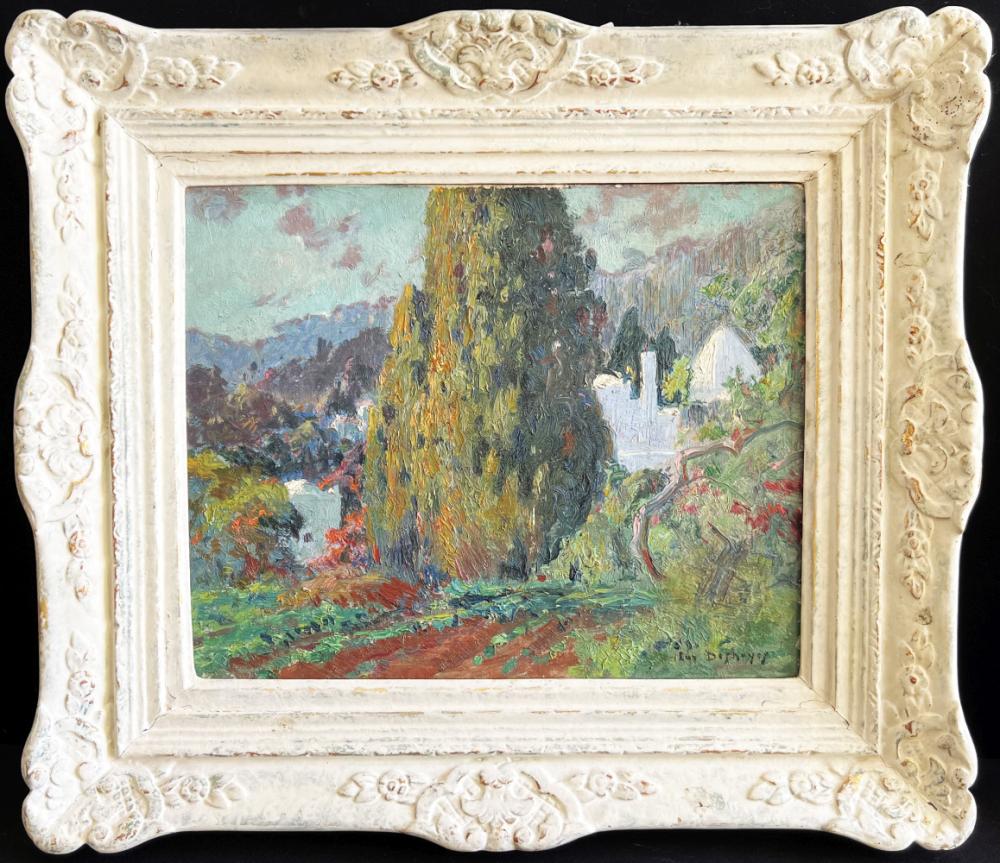 Eugène (1828) Deshayes comparable auction result: eug ne deshayes 1862 68 1939 ansicht eines orientalischen gartens mit zypress
