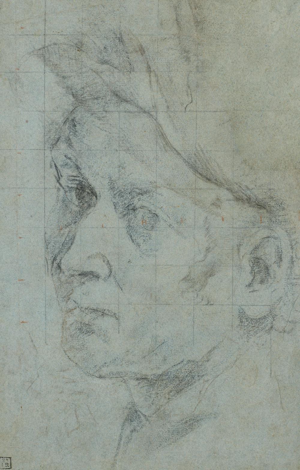 giovanni lanfranco parma 1582 1647 rome the head of a man a cartoon bl · Christie's · 2025-07-02 Giovanni Lanfranco comparable auction result: giovanni lanfranco parma 1582 1647 rome the head of a man a cartoon bl