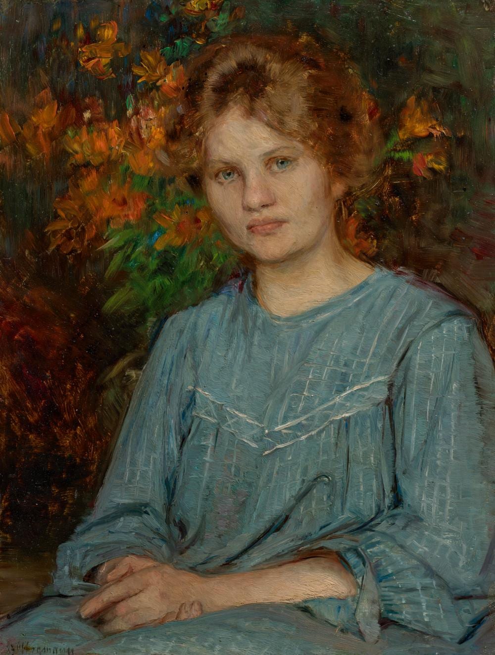 Bertha Wegmann comparable auction result: bertha wegmann soglio 1847 1926 copenhagen portrait of a lady oil on pa