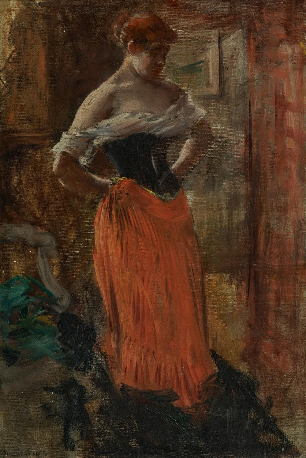 Norbert Goeneutte comparable auction result: norbert goeneutte paris 1854 1894 auvers sur oise la toilette oil on ca