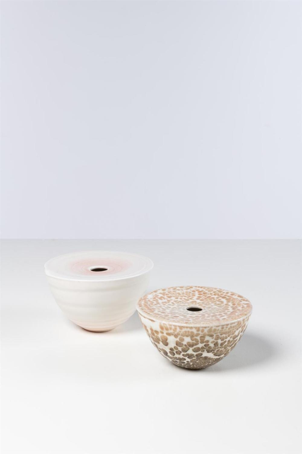 Jean Girel comparable auction result: jean girel b 1947 set of two soliflores enameled porcelain
