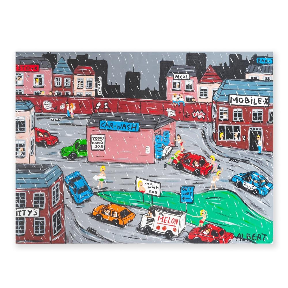 Albert Willem comparable auction result: albert willem belgian 1979 rain or shine the car wash remained a success 2021