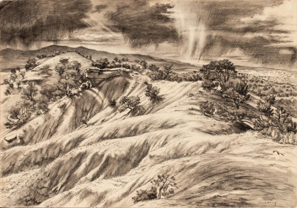 Edward Laning comparable auction result: edward laning 1906 1981 exhibited work on paper
