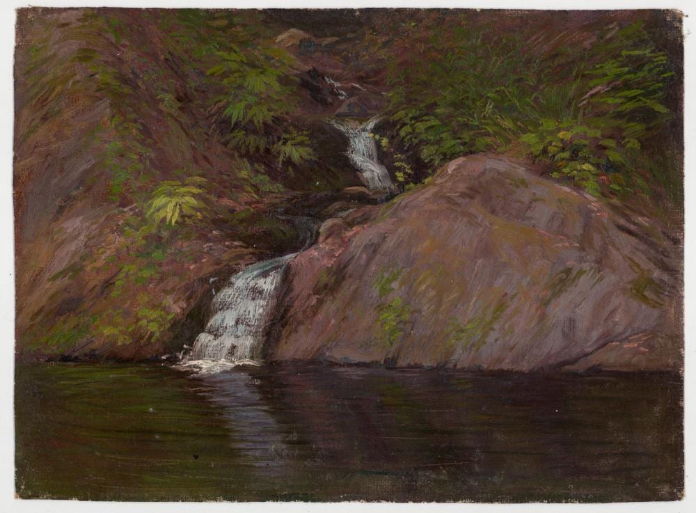 Frederick B. Kress comparable auction result: frederick b kress oil on canvas pool w falls