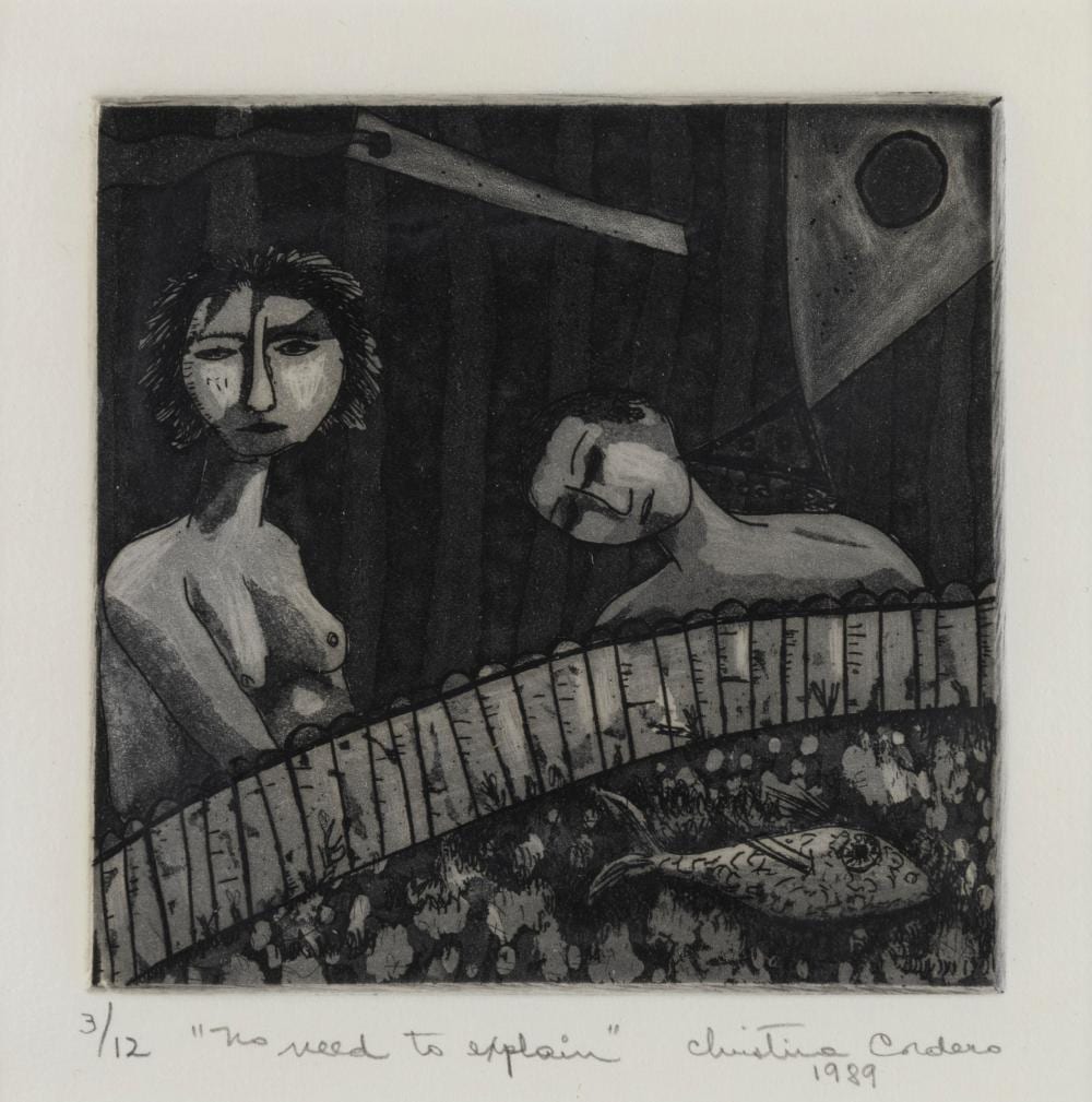Christina Cordero comparable auction result: christina cordero born 1940 no need to explain 1989