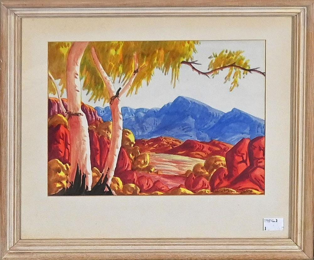 Gabriel Namatjira comparable auction result: gabriel namatjira australian landscape