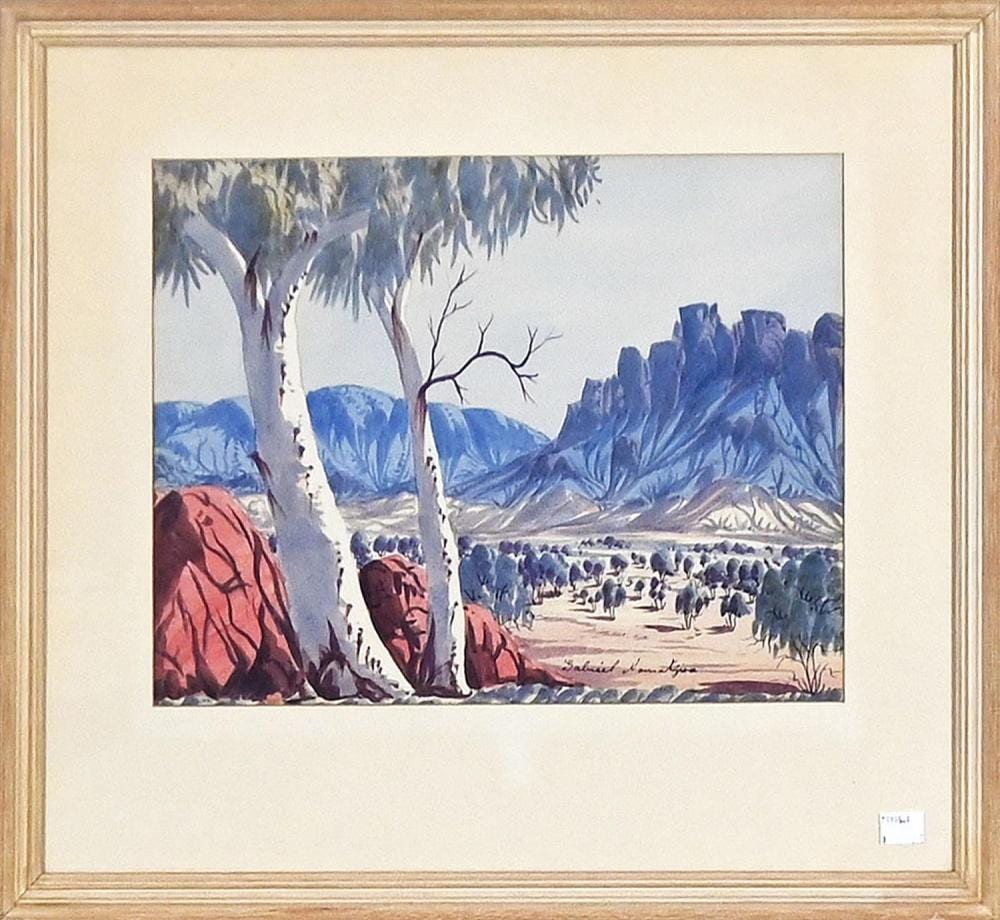 Gabriel Namatjira comparable auction result: gabriel namatjira australian landscape
