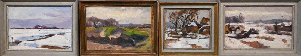 Han Krug comparable auction result: han krug a group of four dutch landscapes
