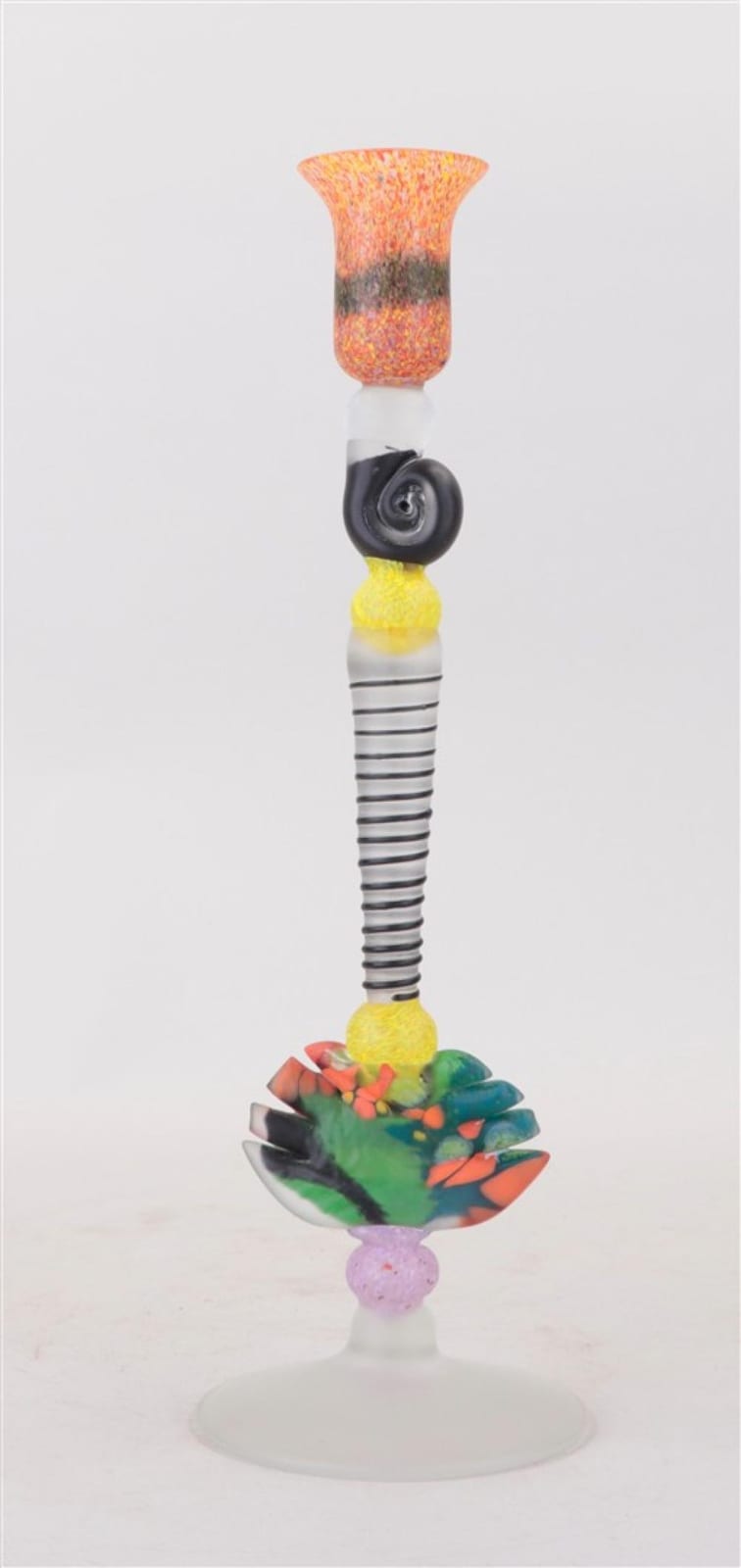 Ioan Nemtoi comparable auction result: ioan nemtoi b 1964 a designer glass candlestick in various colours h 35 cm