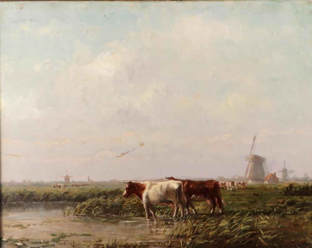 Cornelis (1844) Westerbeek comparable auction result: cornelis westerbeek 1844 1903 landscape with cows signed lower left oil on canvas 39 x 53 cm
