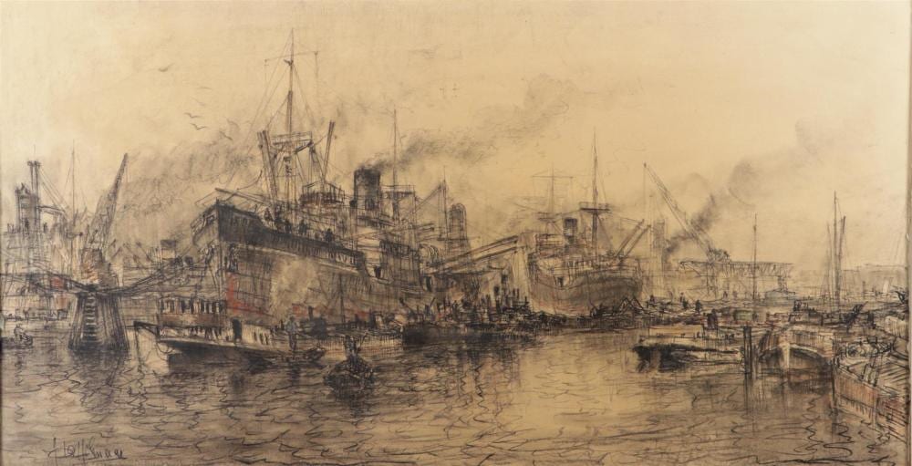 Johannes Petrus Molenaar comparable auction result: johannes petrus molenaar 1914 1989 haven rotterdam signed lower left pastel on paper 39 x 76 cm
