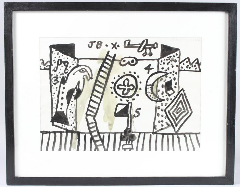 Alan Davie comparable auction result: alan davie 1920 2014 opus og d 2 78 1978 gouache on paper signed in pencil gimpel fils gallery label