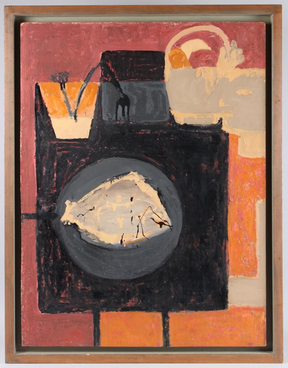 Margaret Mellis comparable auction result: margaret mellis 1914 2009 woman and fish 1 1957 oil on board 78cm x 59cm