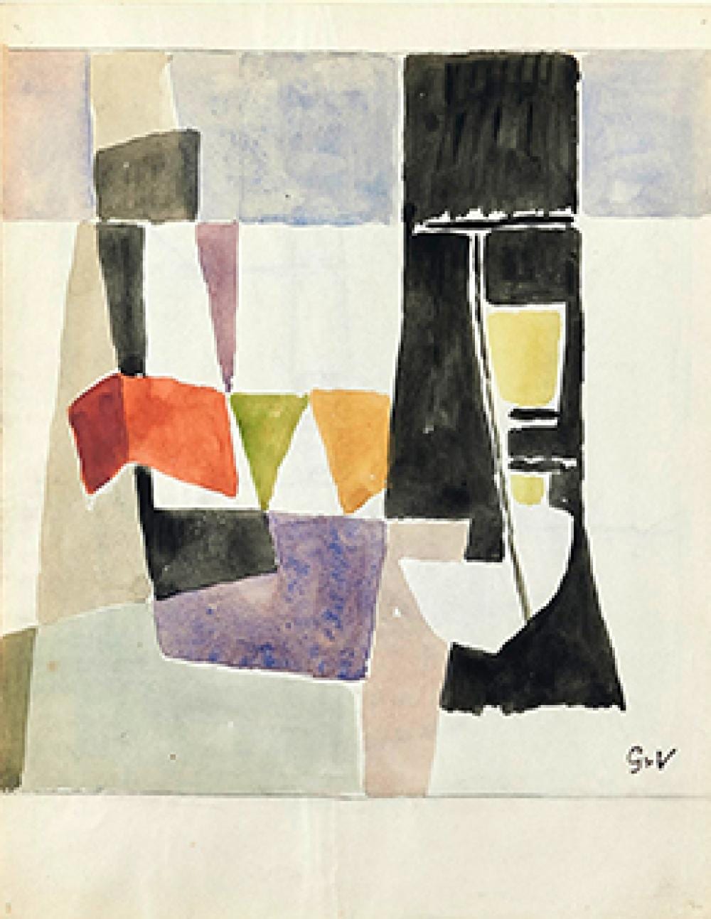 geer van velde 1898 1977 composition 1954 58 · Aguttes · 2025-06-18 Geer van Velde comparable auction result: geer van velde 1898 1977 composition 1954 58