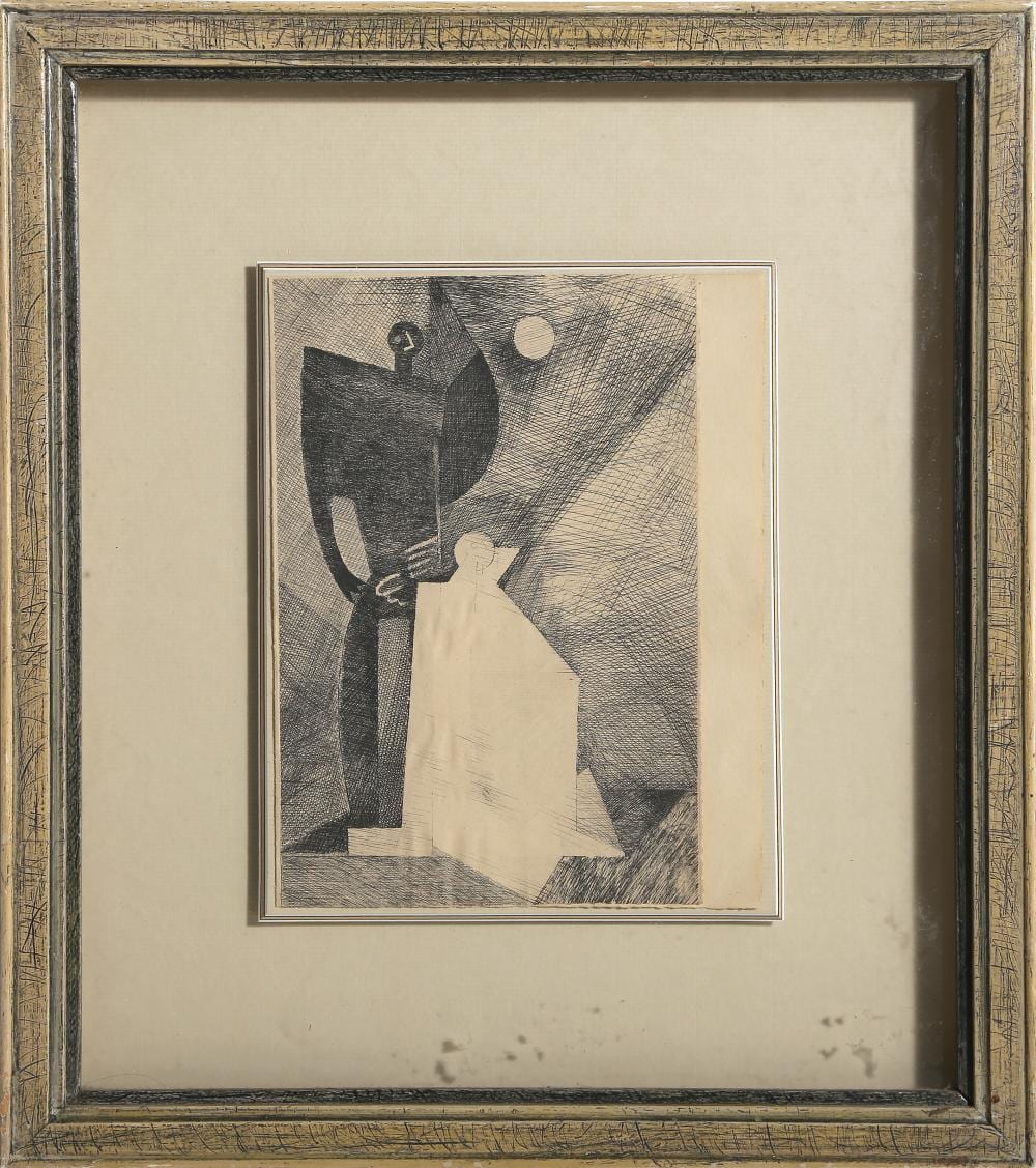 Louis Marcoussis comparable auction result: louis marcoussis la belle en dormant ii etching
