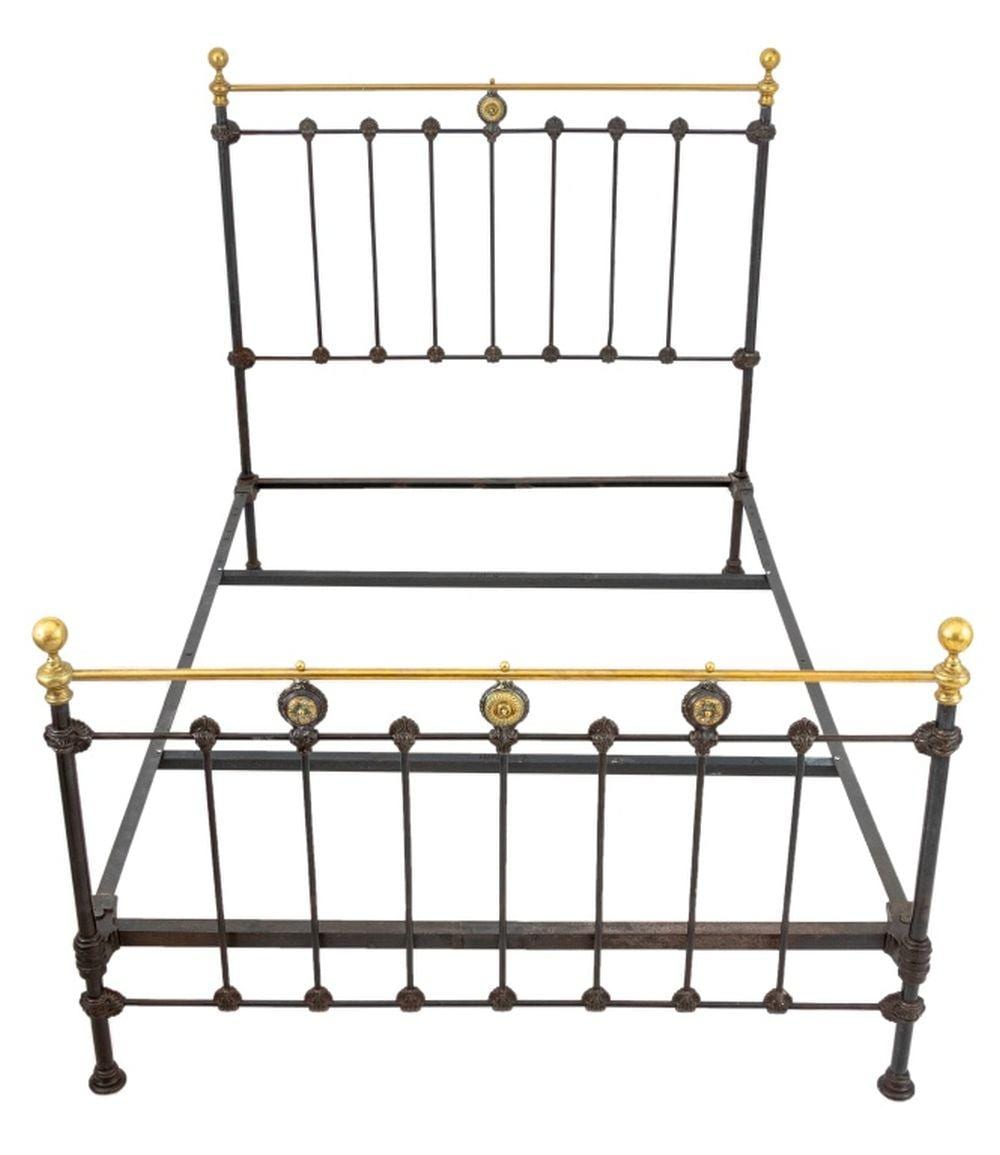 Victorian Wrought Iron Brass Queen Size Bed Frame sold by Auctions at Showplace, lot 246 — auction record photograph