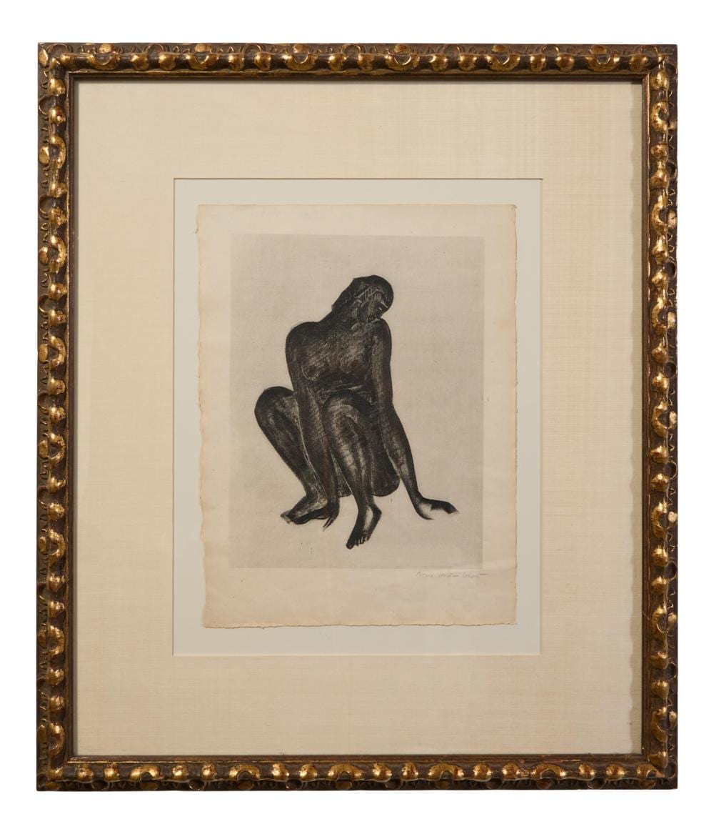 Boris Lovet-Lorski comparable auction result: boris lovet lorski russian new york 1891 1973 crouching nude 1929 sight h 15 1 2 in w 11 12 in framed h 28 in w 24 in