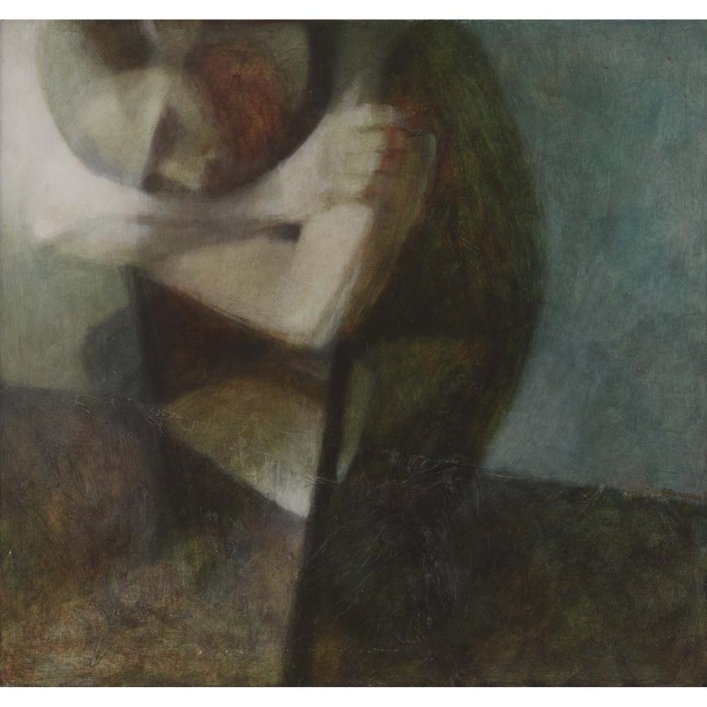 Michael Leonard comparable auction result: michael leonard b 1933 untitled slouching figure 1965