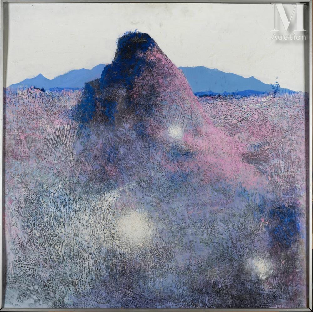 hossein kazemi iran 1924 1996 untitled rock landscape · Millon & Associes · 2025-07-06 Hossein Kazemi comparable auction result: hossein kazemi iran 1924 1996 untitled rock landscape