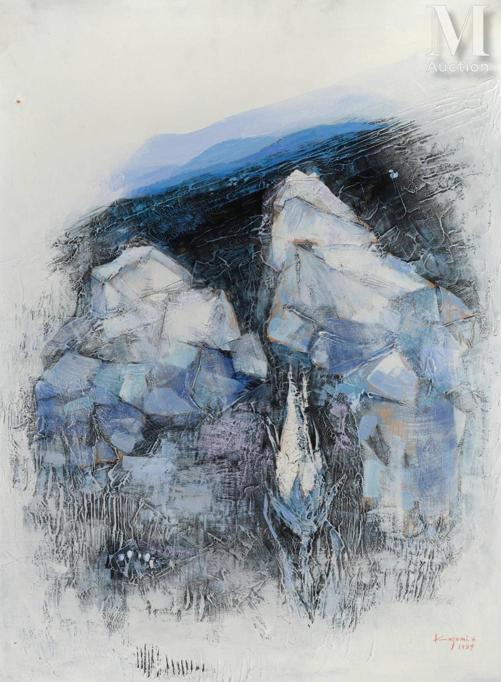 hossein kazemi iran 1924 1996 untitled abstract landscape · Millon & Associes · 2025-07-06 Hossein Kazemi comparable auction result: hossein kazemi iran 1924 1996 untitled abstract landscape