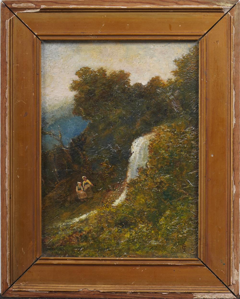 Thomas Creswick comparable auction result: thomas creswick 1811 1869 antique english waterfall landscape framed original oil painting