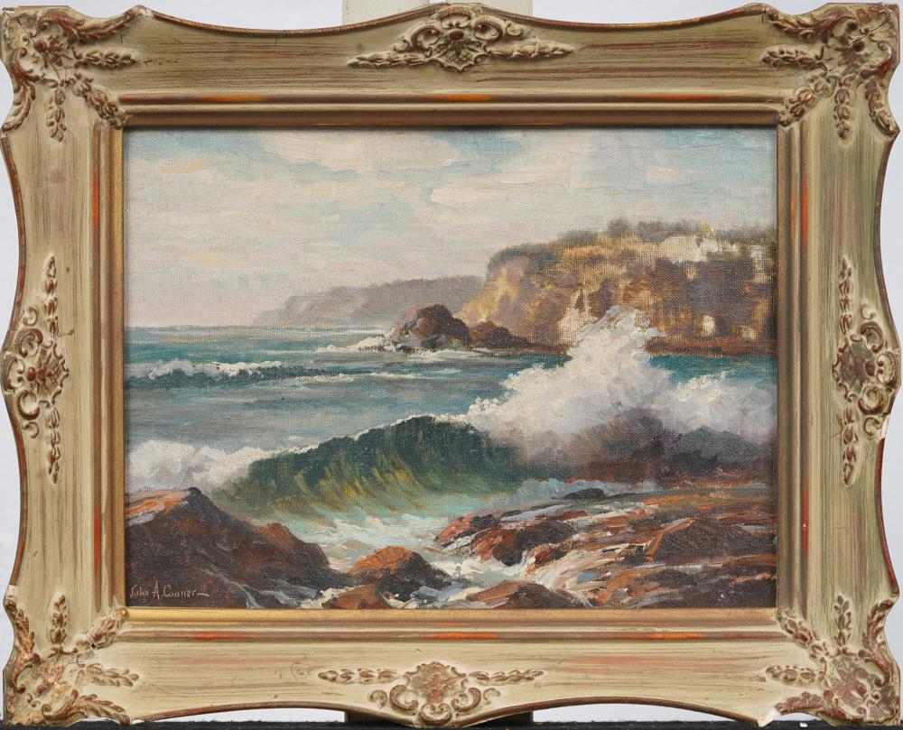 john anthony conner 1892 1971 antique american original framed seascape oil painting · Curated Gallery Auctions · 2025-06-29 John Anthony Conner comparable auction result: john anthony conner 1892 1971 antique american original framed seascape oil painting