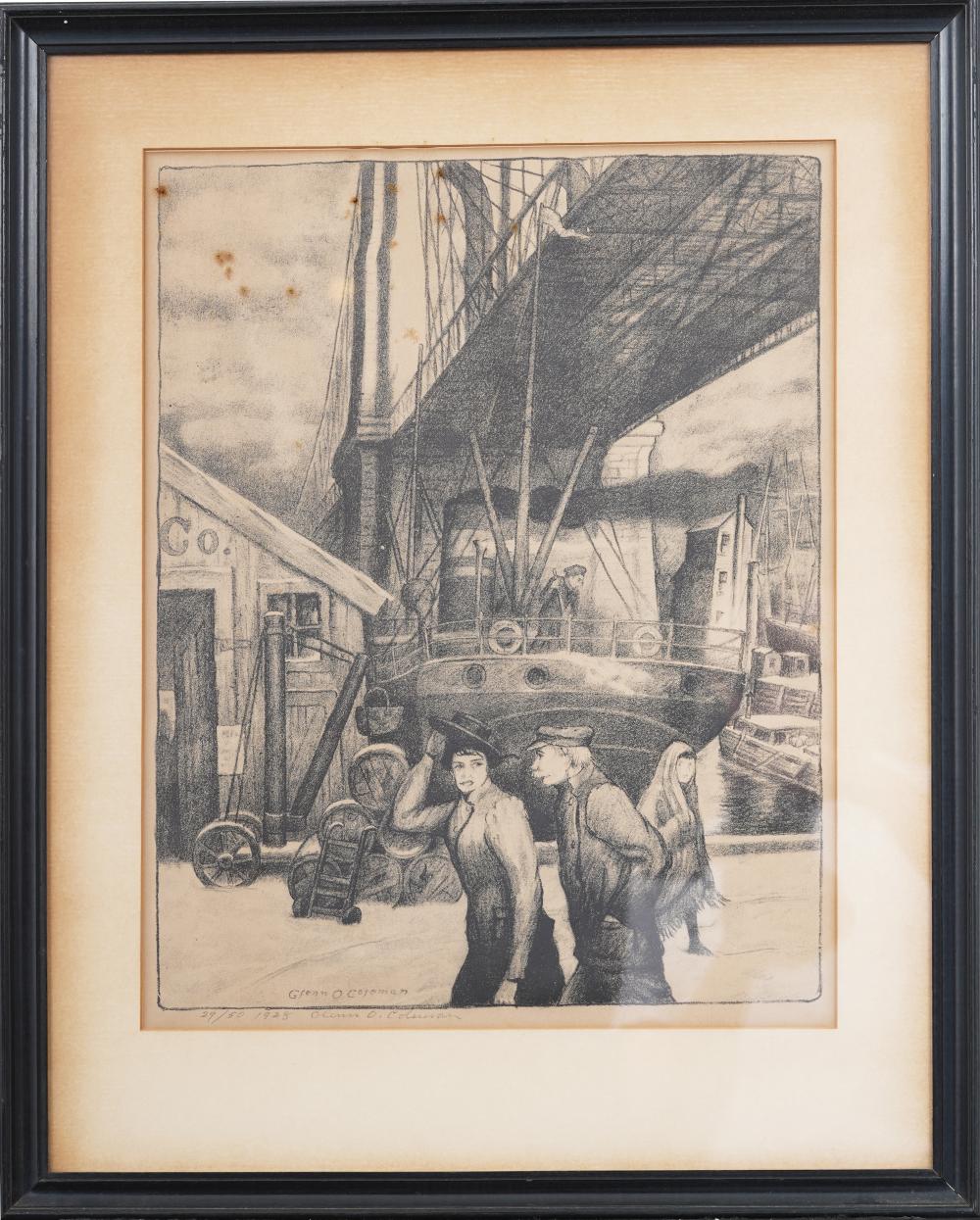 Glenn O. Coleman comparable auction result: glenn o coleman 1887 1932 antique american ashcan school new york street scene print