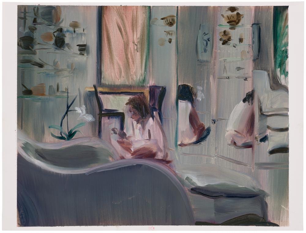 Caroline Walker comparable auction result: caroline walker b 1982 study for second opinion oil on canvas paper12