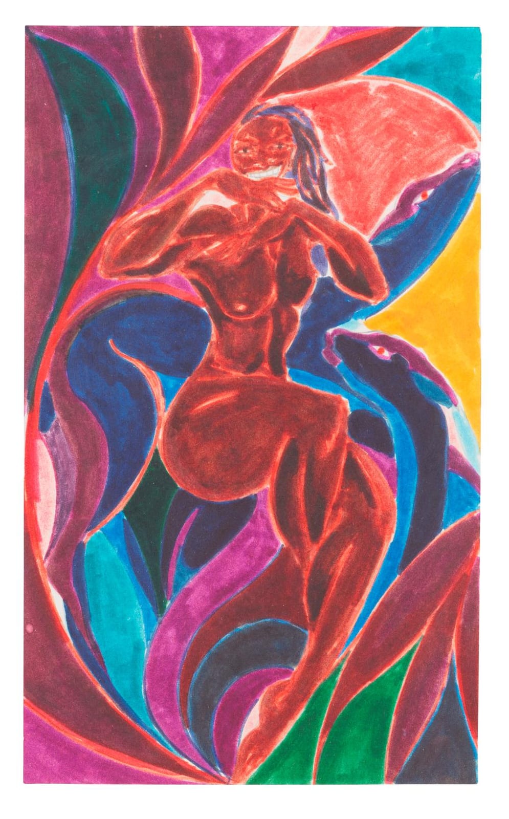 Tunji Adeniyi-Jones comparable auction result: tunji adeniyi jones b 1992 patterns rituals xvi marker and graphite