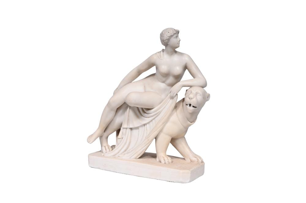 johann heinrich von dannecker 1758 1841 after ariadne and the panther alabaster 20th c · Coronari Auctions · 2025-06-25 Johann Heinrich von Dannecker comparable auction result: johann heinrich von dannecker 1758 1841 after ariadne and the panther alabaster 20th c