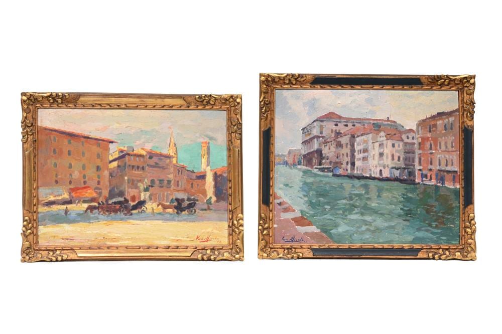 eugene van mierlo 1880 1972 two venetian cityscapes oil on board dated 19 12 · Coronari Auctions · 2025-06-25 Eugene van Mierlo comparable auction result: eugene van mierlo 1880 1972 two venetian cityscapes oil on board dated 19 12