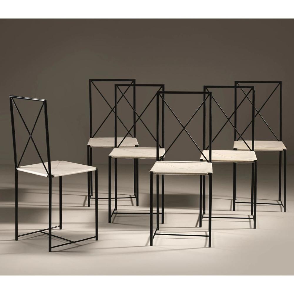 Mario Asnago comparable auction result: mario asnago e claudio vender six moka chairs
