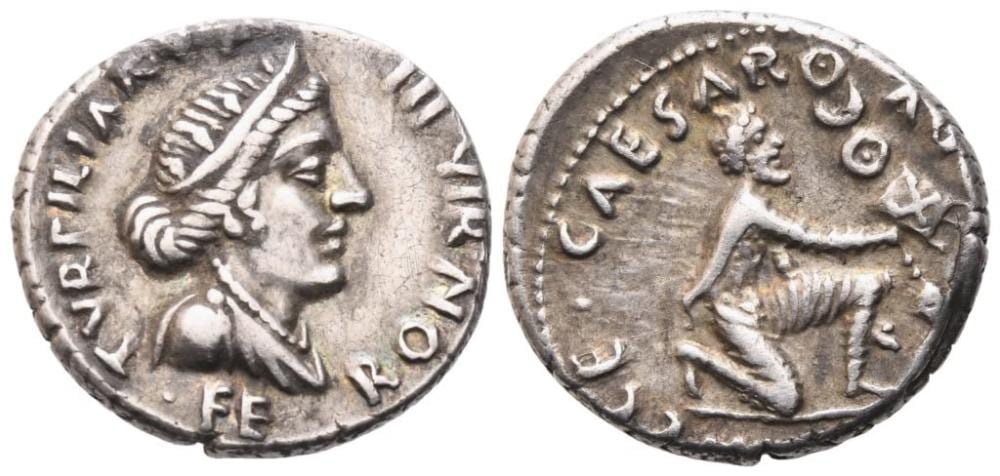 August Cordus comparable auction result: augustus 27 bc 14 ad denarius rome 19 18 bc ar 3 96 g 18 mm 11 h